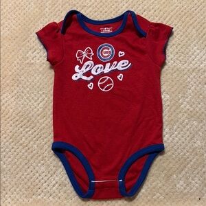Genuine Merchandise Chicago Cubs Red and Blue Baby Onesie